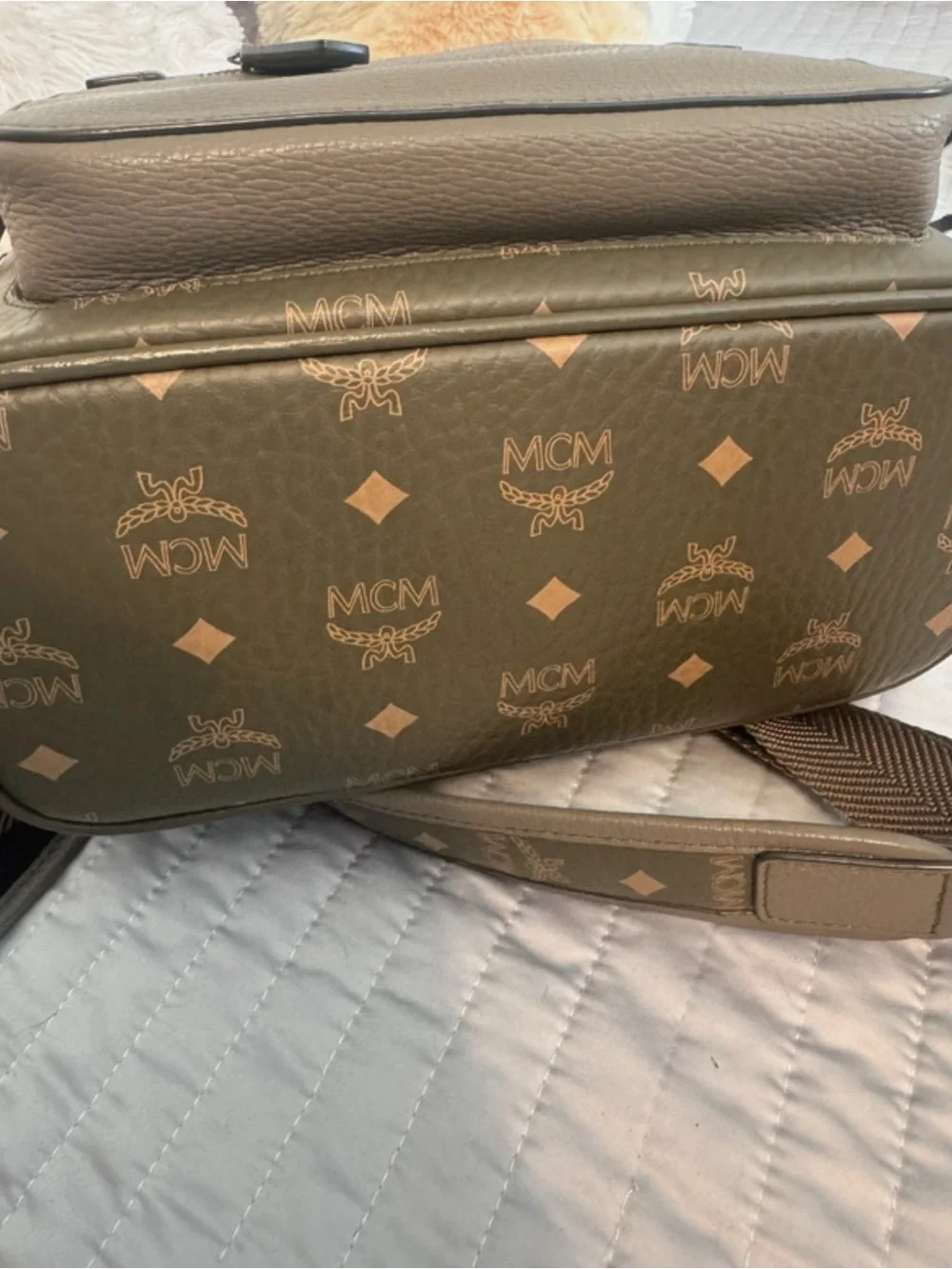MCM Stark Small Backpack in Brown/Black
